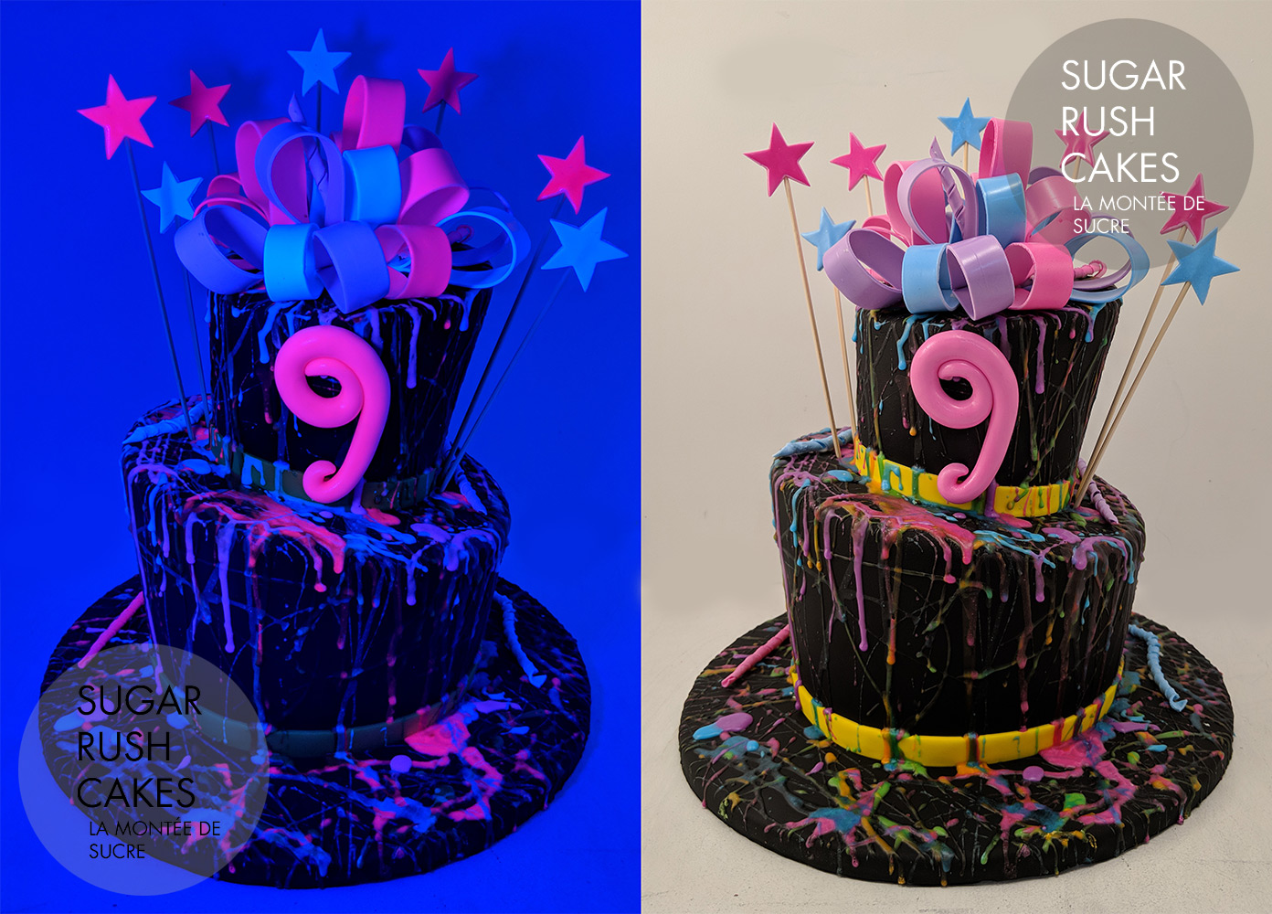 Neon UV Cake